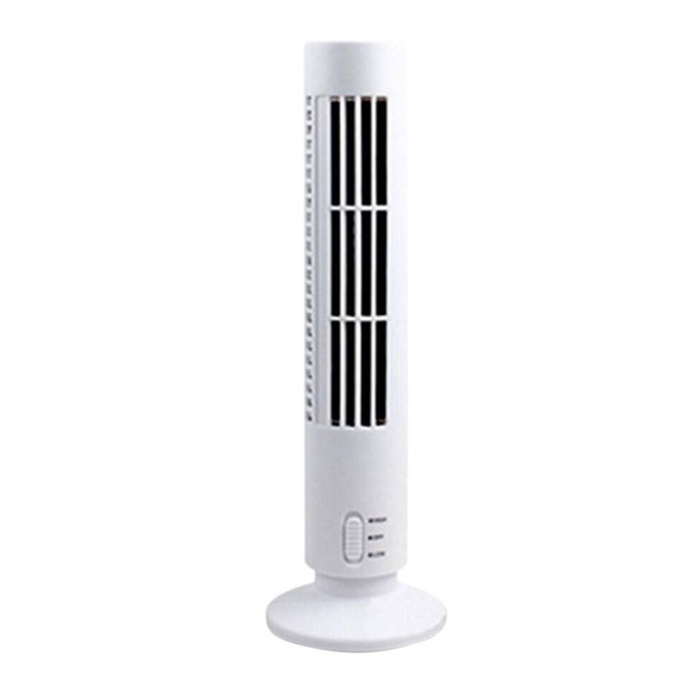 Tower Fan Mini Portabel USB Luftkonditionering Luftrenare (Vit)