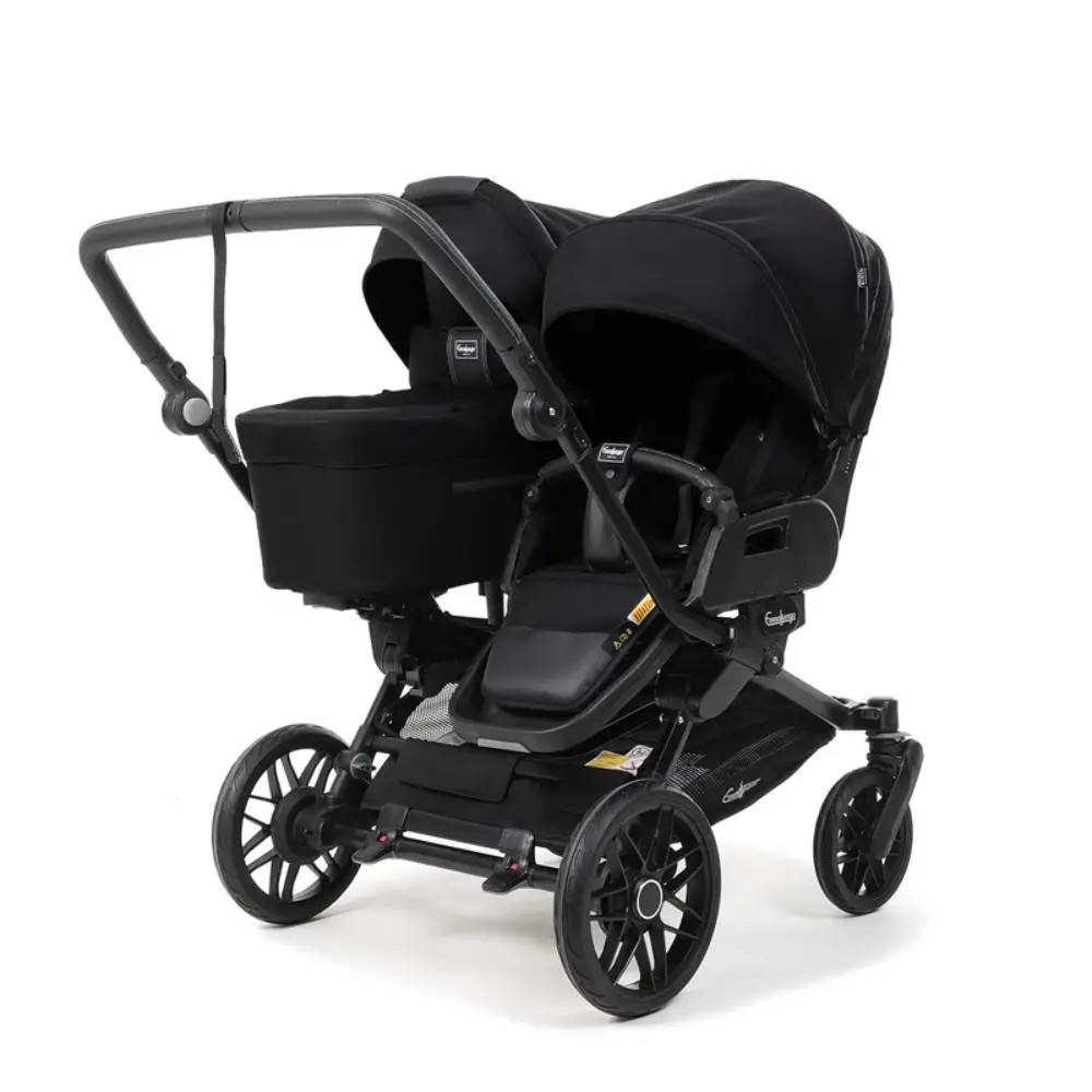 Emmaljunga Double Sento Flat+ Urban Black - Svart