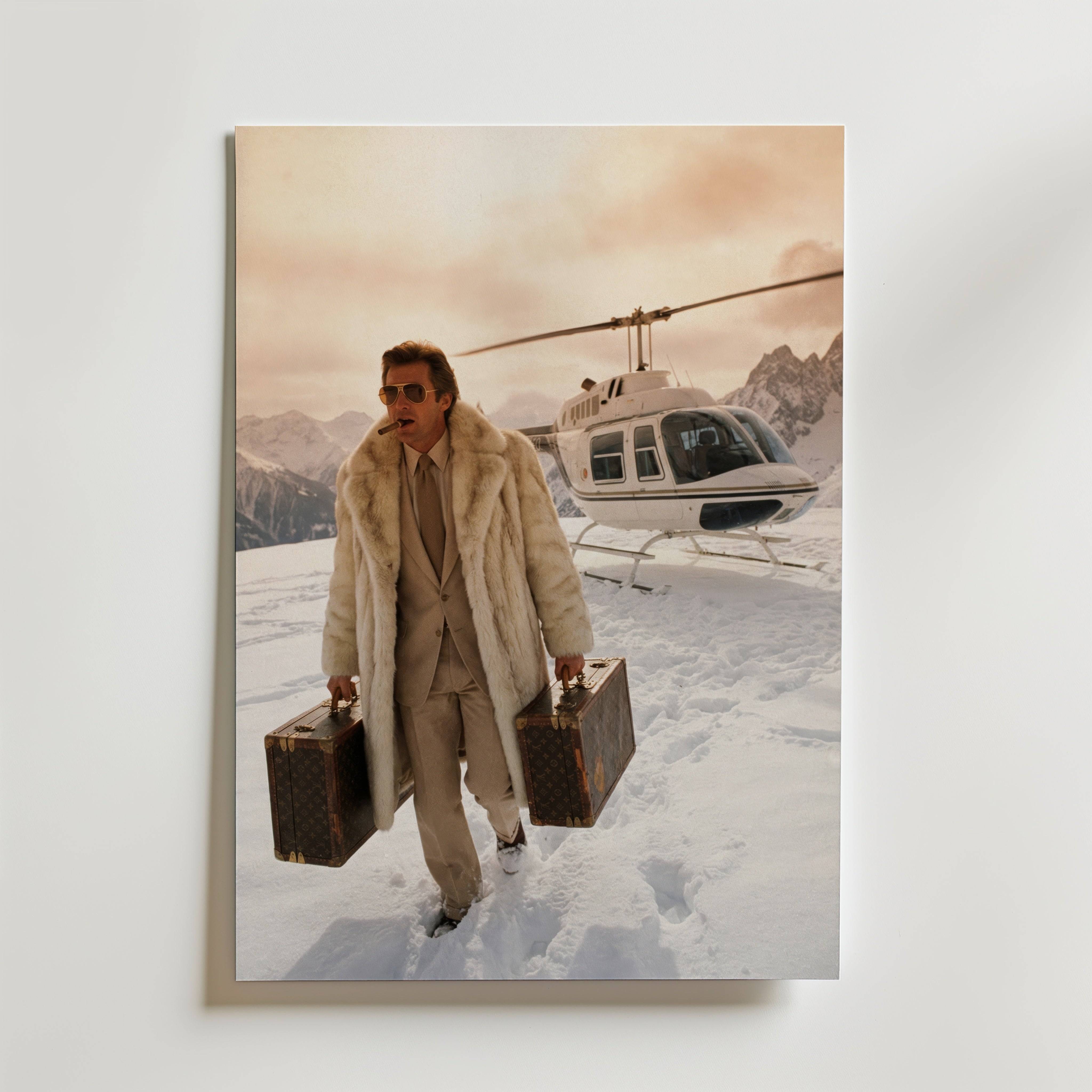 Alpine Gold Arrival Poster - Premium Canvas 40x50 cm Utan passepartout