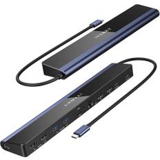 USB C Docking Station Dual Monitor 4K@60Hz - iVANKY 12-in-1 Laptop Dockingstation mit 2 × HDMI 3.0, 100W PD, 6 × USB, SD/TF, Ethernet, Thunderbolt 3/4 Hub für Windows/Lenovo/Dell/HP/ASUS/Surface usw.