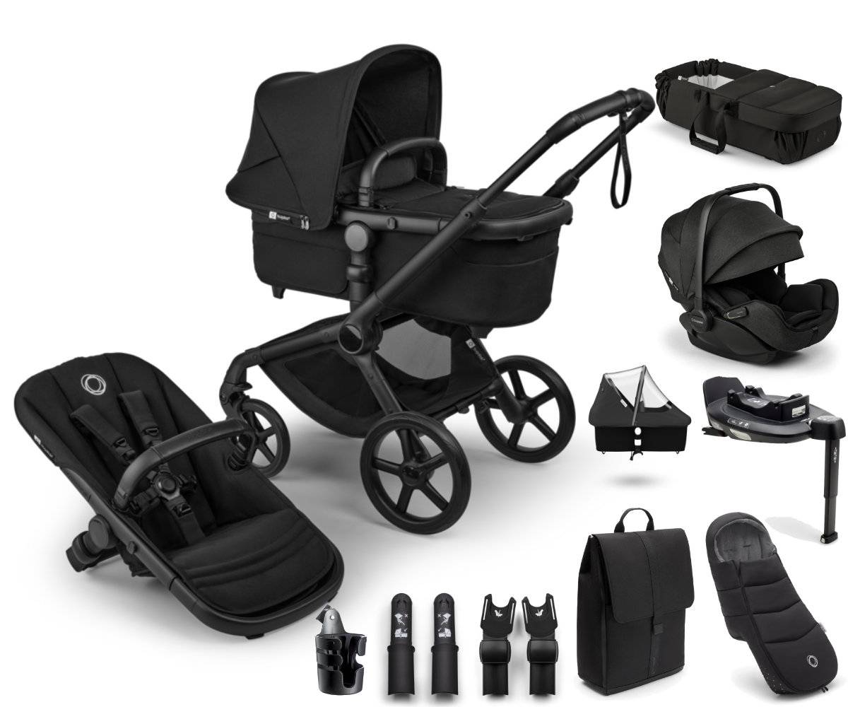 Bugaboo Fox 5 Renew Stroller Set 9-in-1 All in One - Black / Heritage Black