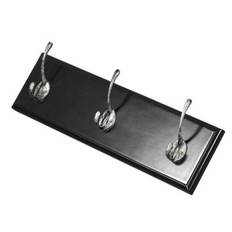 Krokllist Urviken Svart, 3 krokar 40x12cm