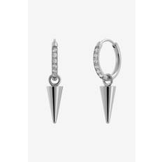 Edblad - Örhängen Peak Hoops Mini Sparkle Steel - Silver