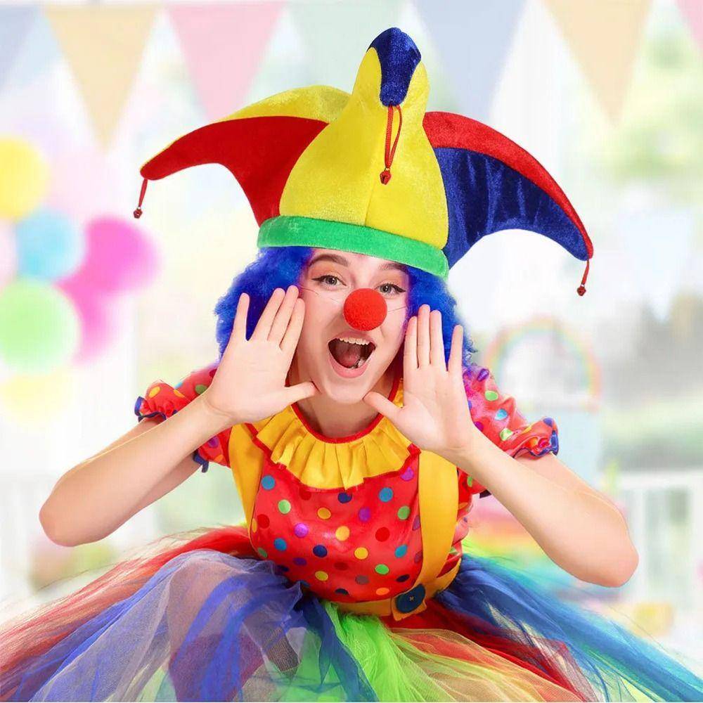Funny Design Halloween Party Hat 3 Points Mardi Gras Cap Lovely Circus Cap  Festival Parade cm