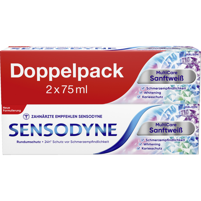 Sensodyne MultiCare Gentle Whitening Tandpasta Dobbeltpakke 499.67 DKK/1 L