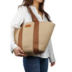Lovelies Peppino Jute BAG With Cotton Handles 45 X 40 CM OS - Skuldertasker Bomuld hos Magasin