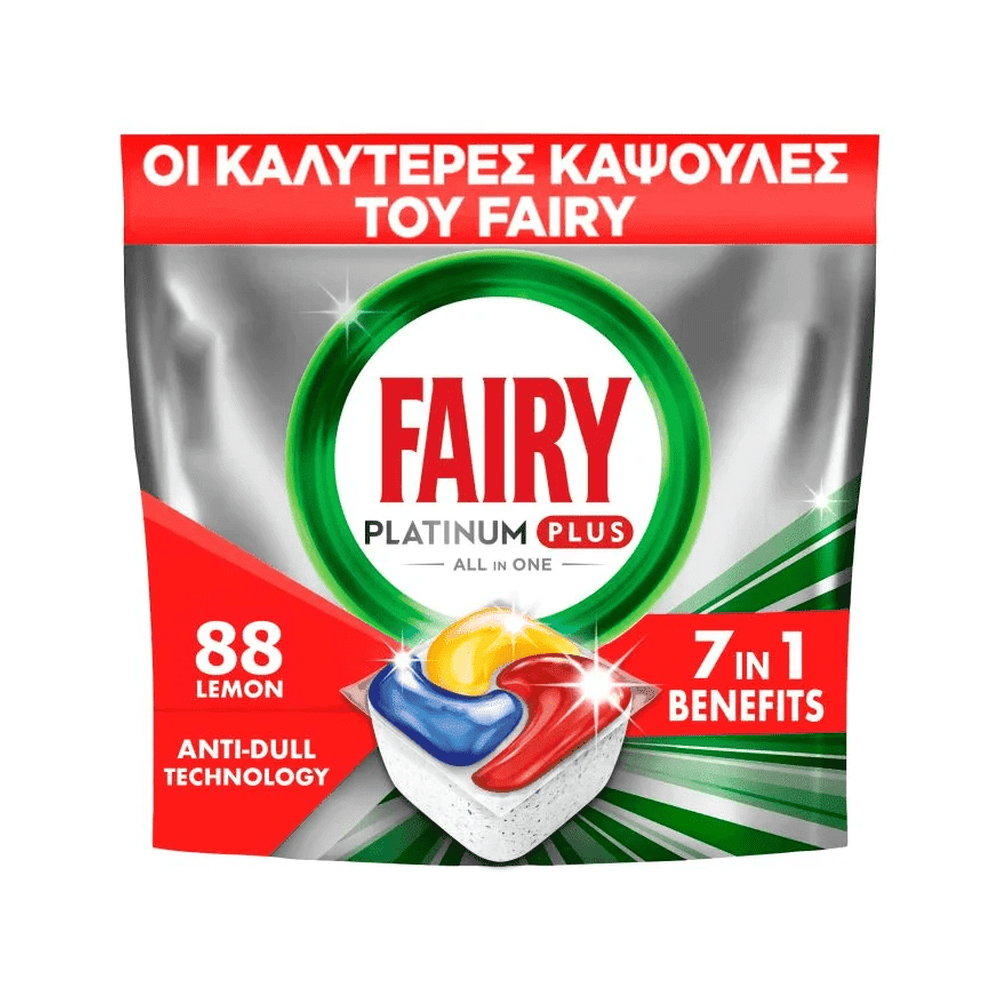 Fairy Platinum+ Lemon Opvasketabs - 88 stk.