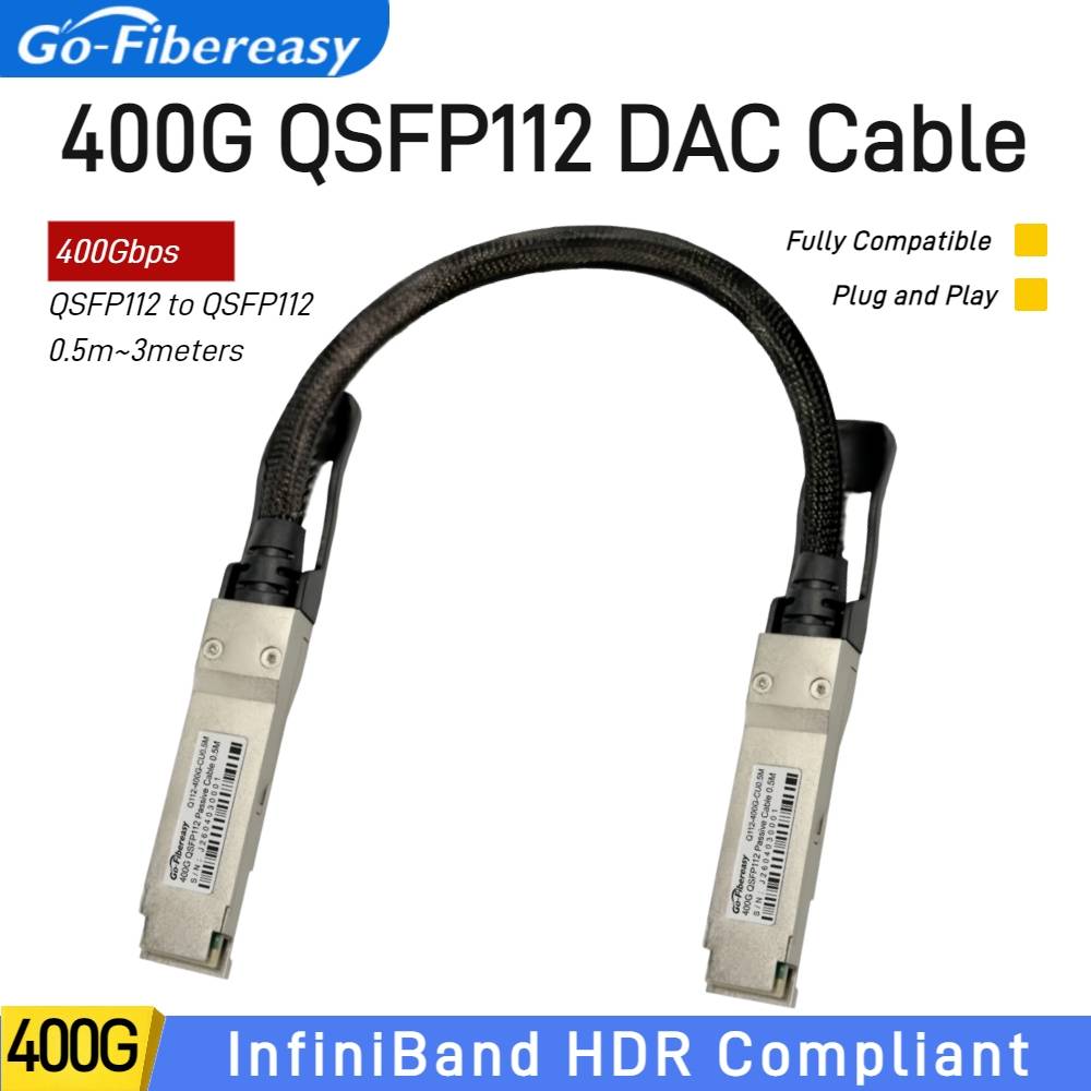 400Gb DAC Cable 0.5m~3m QSFP112 to QSFP112 High Speed Twinax Copper Cable Compatible ConnectX-7,NVIDIA DGX Spark