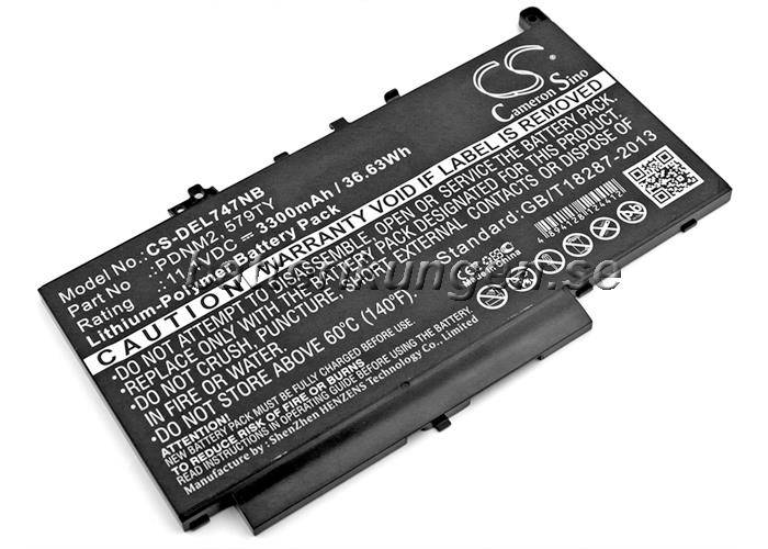 Batteri till DellLatitude E7270 mfl - 3.300 mAh