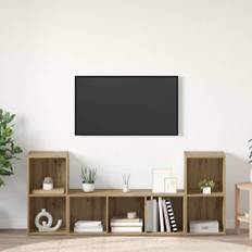 vidaXL TV-skab 3 pcs Brun 107 x 35 x 37 cm Konstrueret træ