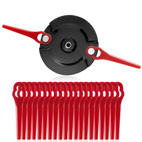 【Upgrade】 Doppelklingenhalter Trennscheibe Kompatibel mit Einhell Akku-Rasentrimmer GE-CT 18LI, Gardol | Master Gardener | Mr Gardener Zubehör, 20 Stück Klingen