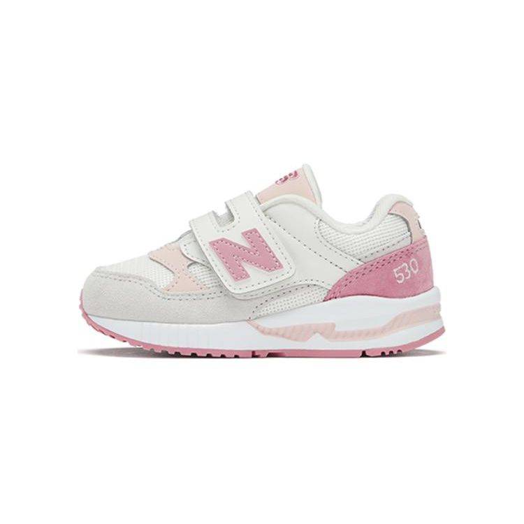 New Balance NB 530 Mångsidiga Slitstarka Lågskurna Promenadskor Babysneaker Vit Rosa KV530SPI 27.5
