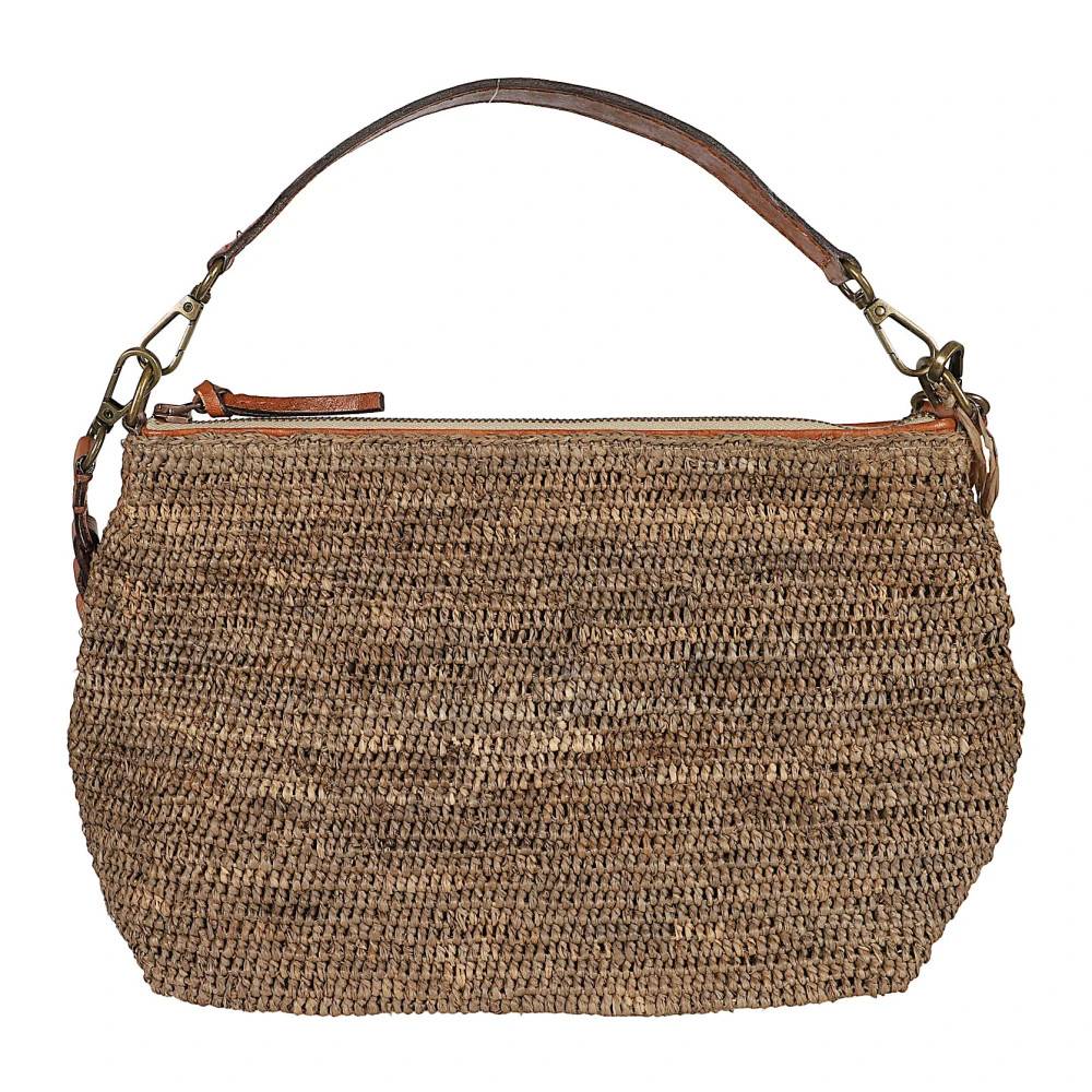 Ibeliv Raffia Håndtaske - - Tasker - Dame - Brun - ONE SIZE - Læder - Raffia Håndtaske