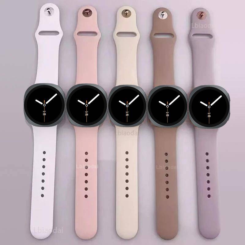 Sportarmband i silikon för Samsung Galaxy Watch 8 Rem 40mm 44mm Tillbehör handledsband Armband Correa Galaxy Watch 8 Classic 46mm