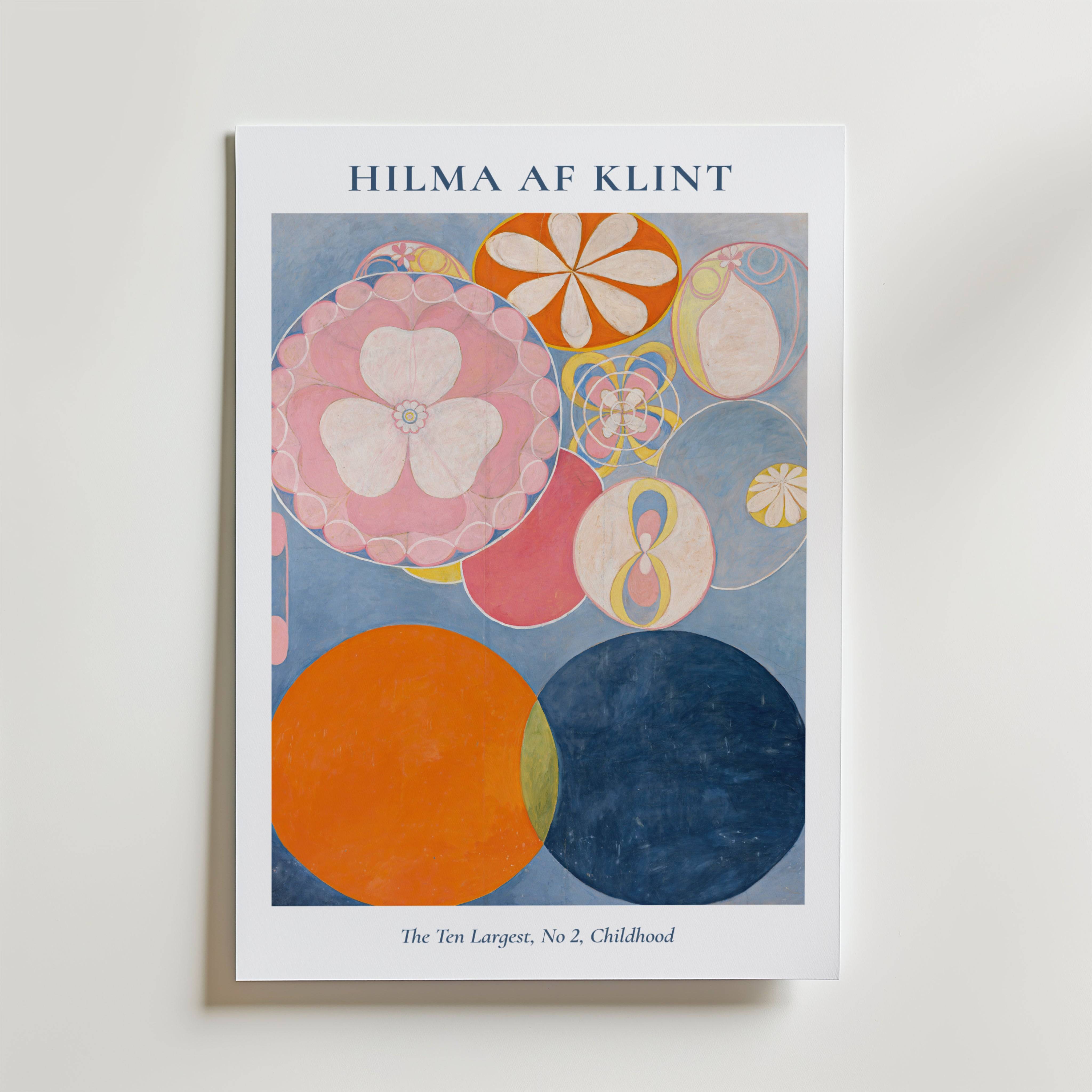 Hilma af Klint The Ten Largest No. 2 Childhood Poster - Premium Canvas 100x140 cm