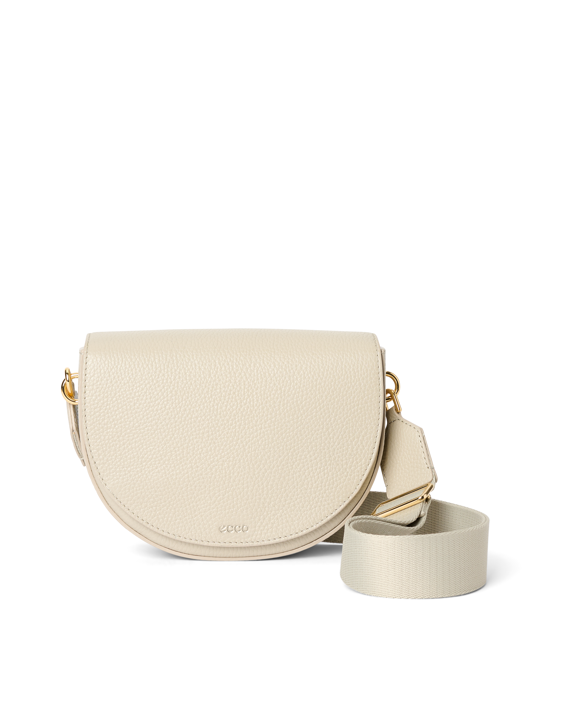 ECCO Essential Saddle Bag - Sadeltaske i læder til damer - Beige