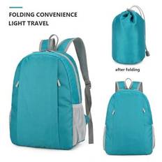 Lightweight Outdoor Duffel Bag, Foldable Storage Hiking Bag Waterproof Lightweight Travel Backpack, Sports And Leisure Hiking Schoolbag, Suitable For - Blue