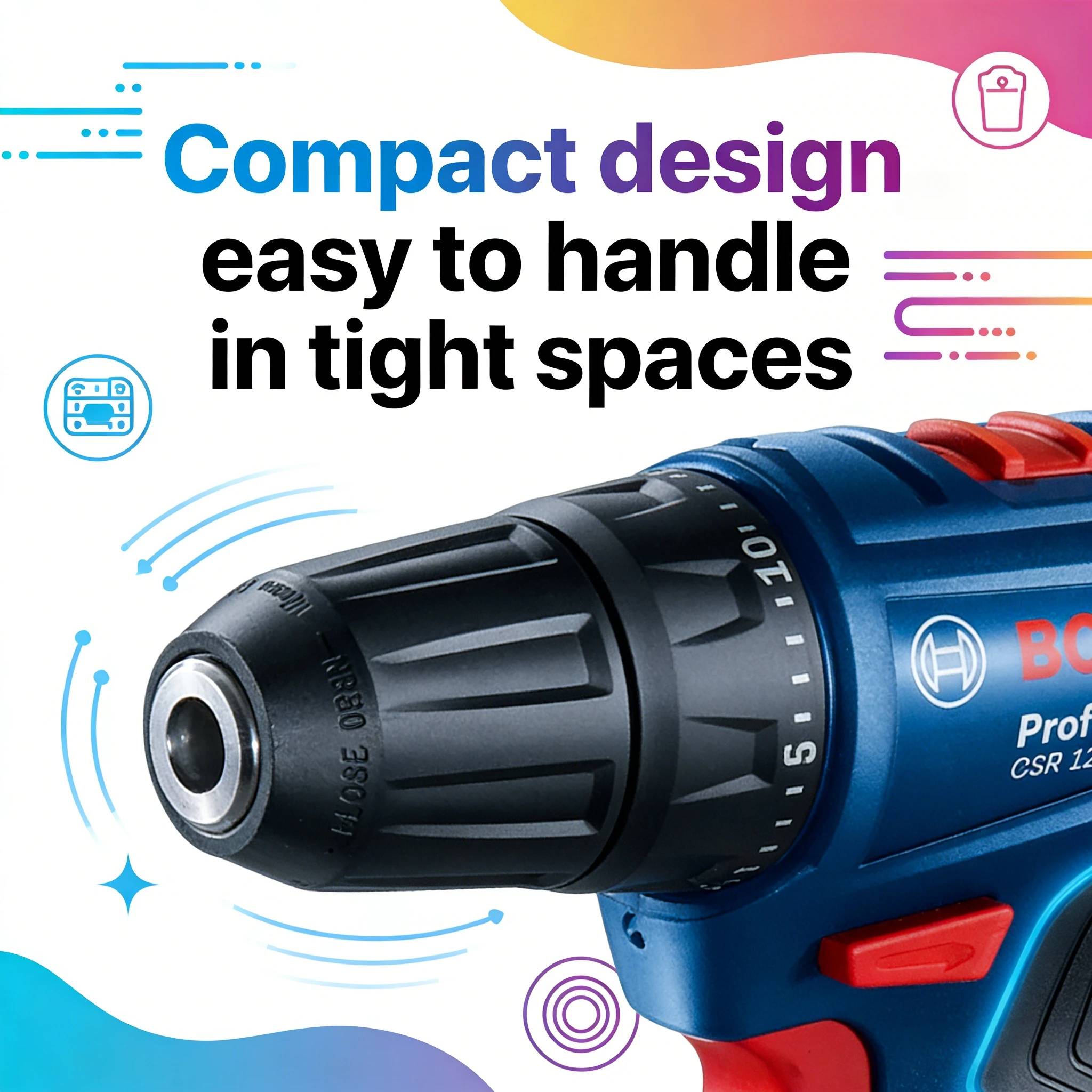 Bosch GSR 120-LI Cordless Drill 12V Lithium Rechargeable Electric Screwdriver Household Hand Power Tool