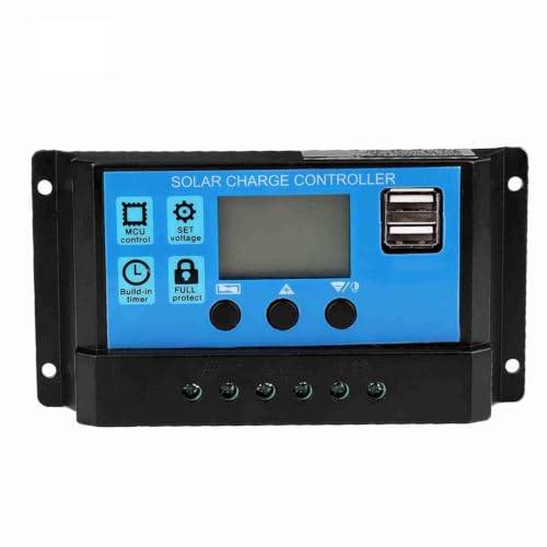 Solcellsladdningsstyrenhet, 60A/50A/40A/30A/20A/10 A, 24 V, automatisk solladdningskontroll, MPPT-styrenhet, 12 V, PWM-panel för solpaneler (40 A)