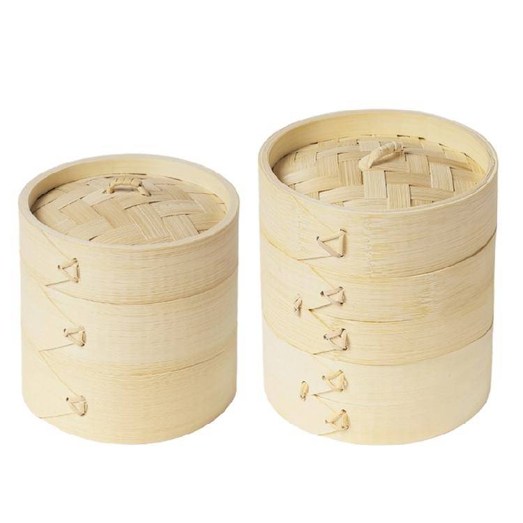 Bun-Dumpling Ångkokare Bambu Ångkokarkorg Sierra Skål Kopp Ångkokare för Utomhus
