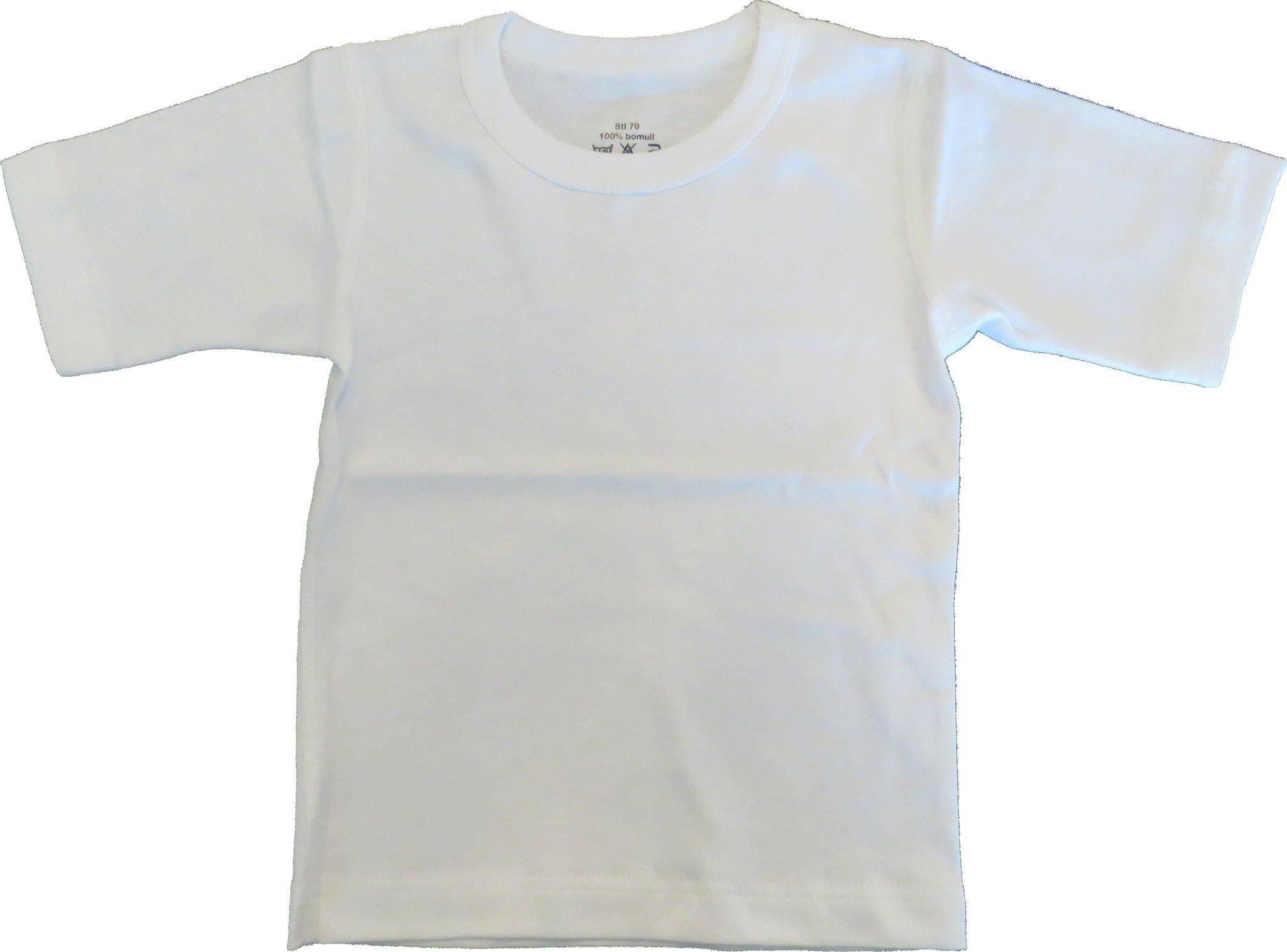 Basic t-shirt tröja för barn kortärmad vit 70/80cl, 80/90cl: 80cl