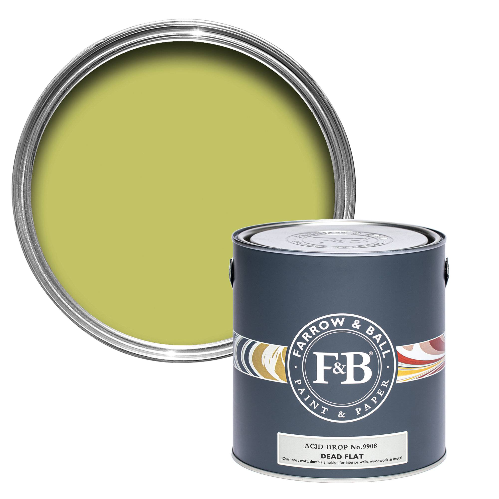 Farrow & Ball Dead Flat Archiv colour - Acid Drop 9908 - 5l - green/light green