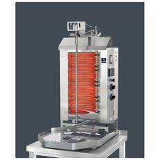 Kebabgrill E2-S el, 30 kg inkl. motor och fettuppsamlare, Potis