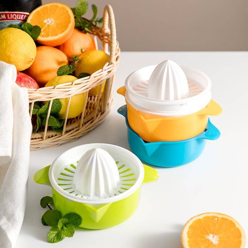 Kökstillbehör Manuell Plast Fruktverktyg Apelsin Citron Press Juicemaskin Bärbar Citruspress ADM blå