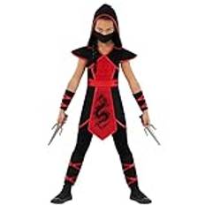 Morph Ninja Flickkostym, ninjadräkt flicka, barndräkt ninja, kostym ninja, ninjadräkt barn, ninjadräkt barn, ninjadräkt barn röd, ninjadräkt – S