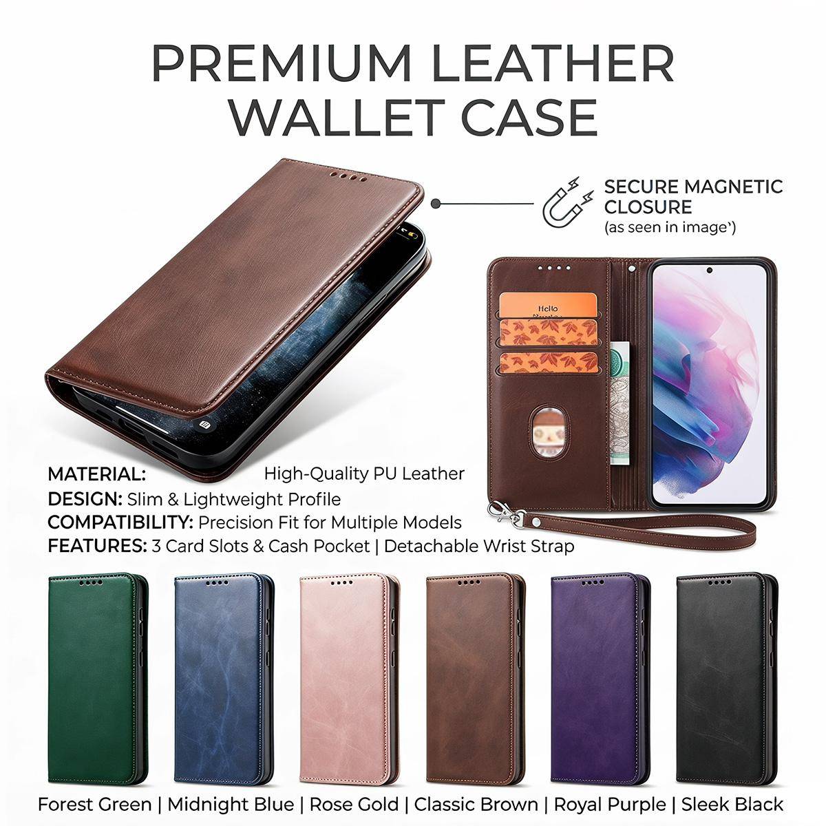 Premium PU-läder Plånbok Telefonfodral för Xiaomi POCO F9 Ultra,F9 Pro Magnetisk Spänne Stativ Skal svart