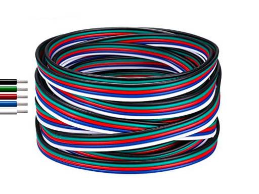 Tilledning RGBW (5-pin) LED strips 035 mm2 (METERMÅL)