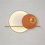 Nordisk stil LED -väggkonce, modern väggmålningskonst deco vägglampa, rund ring inomhus dekoration väggmonterad lampa, 23w hardwired väggljus för vardagsrum sovrum sovrum korridor (grön)