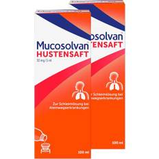 Mucosolvan® Hustensaft | Doppel-Pack 2x100ml | Hustenlöser bei Husten und festsitzendem Schleim | Mit Ambroxol für schnelle Hustenlinderung | Für die ganze Familie | Bei Erkältung oder Bronchitis