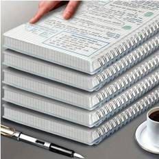 1-pack/60-sidor fyrkantig spiralanteckningsbok, vikbart omslag, anteckningsblock med rutat papper, skissblock med lösblad, perfekt för företag, studen - Multifärgad