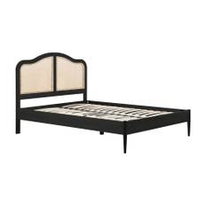 Olivia's Lincoln Rattan Bed in Black - Kingsize