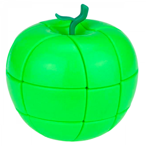 YJ Apple Cube 3x3 Green Stickerless - Rubiks Kub