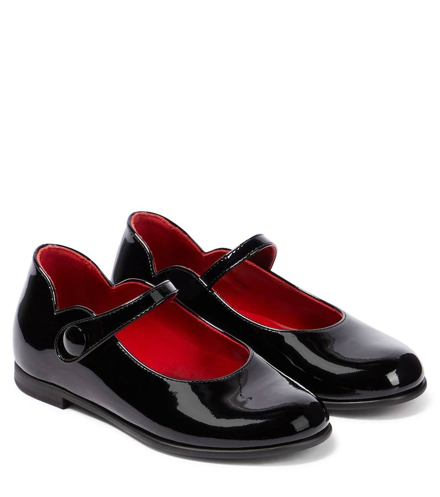 Christian Louboutin Kids Bailarinas Melodie de charol - negro - EU 33