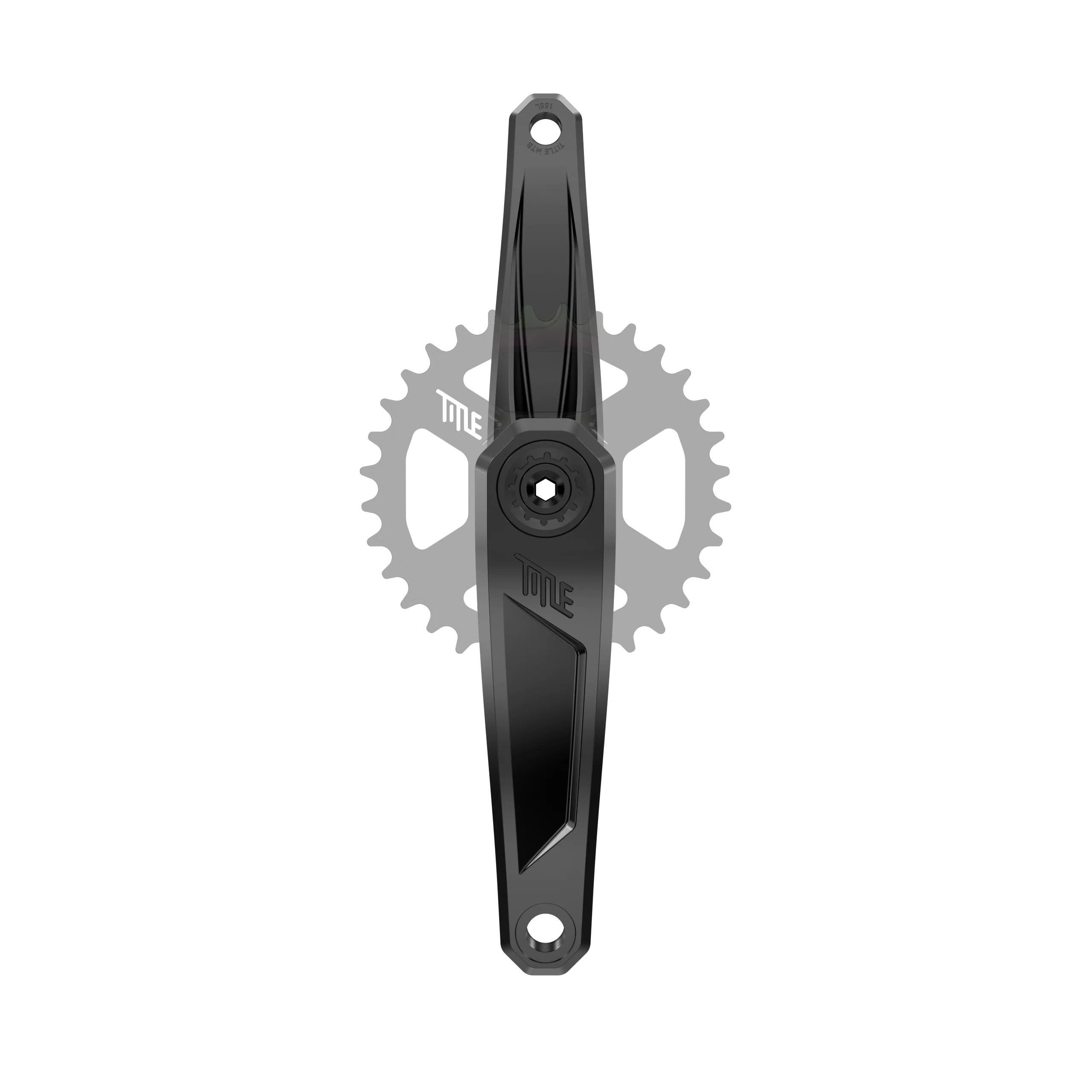 Title CR1 Crank Arms, Svart / 155 mm