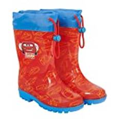 Vattentäta Stövlar Pojkar Barn Blixten McQueen - Disney Pixar Bilar Cars Gummistövlar PVC Material - Regnstövlar Pojke med Anti Slip Yttersula och Dragsko - 5 Storlek PERLETTI (Röd, numeric_30)