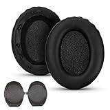 Ersättning 1000XM3 öronkudde för Sony WH-1000XM3 Over-Ear-hörlurar, kompatibel WH1000XM3 öronkuddar med mjukare proteinläder, bullerisolering minnesskum, svart
