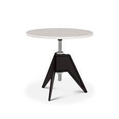 Tom Dixon - Screw Side Table White marble - Små borde og sideborde - Hvid - Metal/Sten