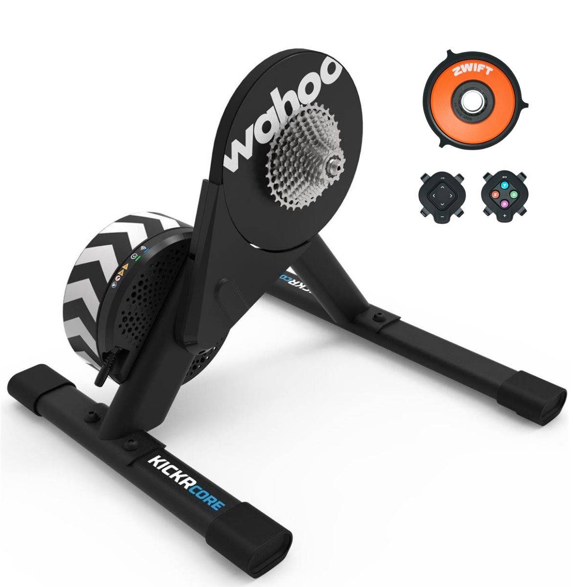 Direktdriven Trainer Wahoo KICKR CORE 2 with 11s Cassette & Zwift Click & Cog Upgrade Pack