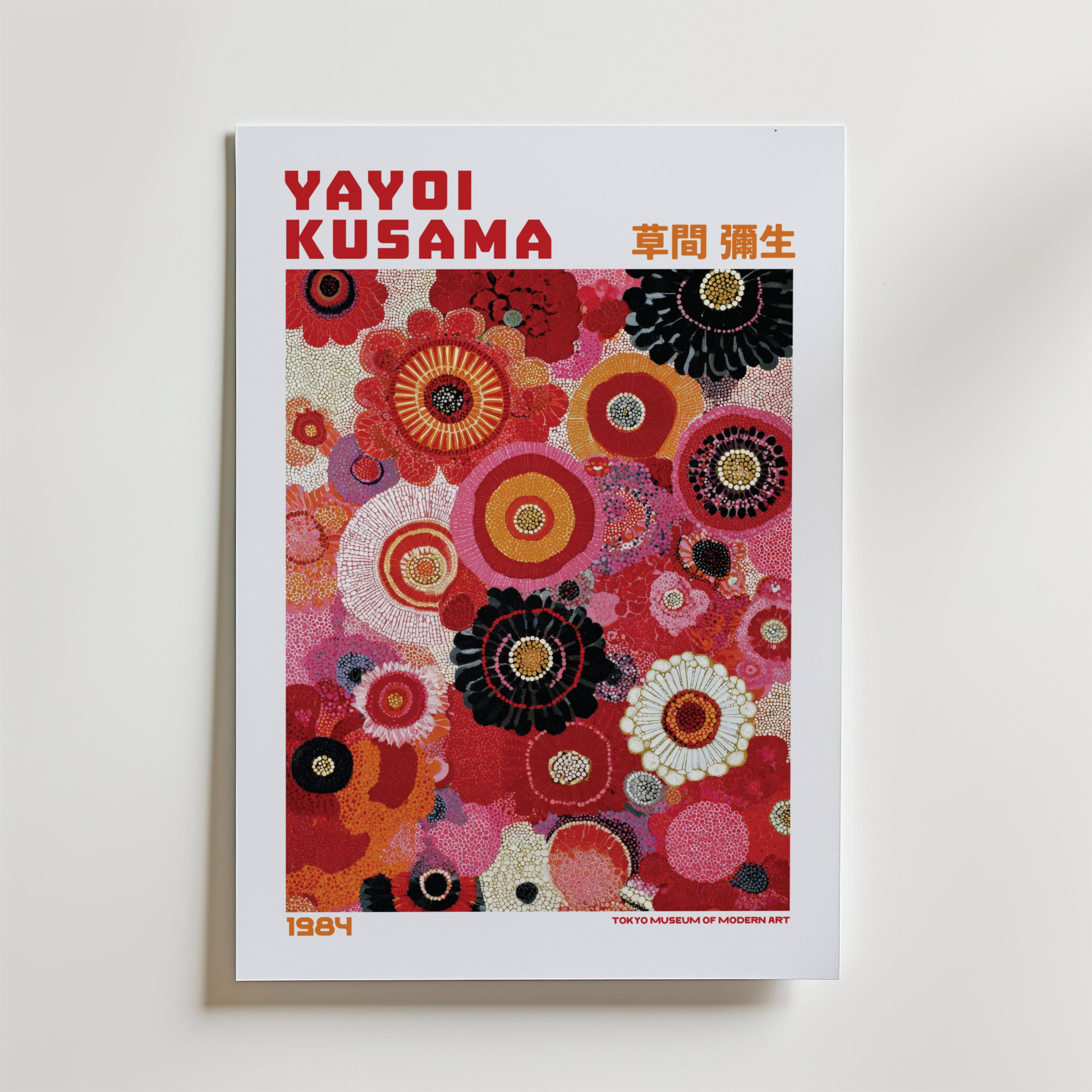 Yayoi Kusama Crimson Circles 1984 Poster - Fine Art Poster 70x100 cm