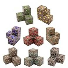 Ellafun Magnetic Cube - MINEARLES - 32 Stycken - Magnetiska Byggklossar - Börjar 3 år gammal Montesorri leksak för pojkar och flickor - Skapa din egen värld