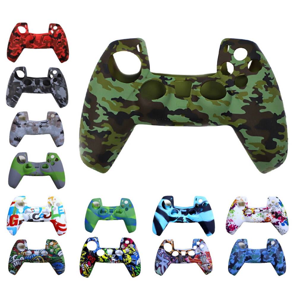 PS5Camouflage Controller Skin – Skridsikkert, ridsefast, bærbart grebcover til PS5Controller