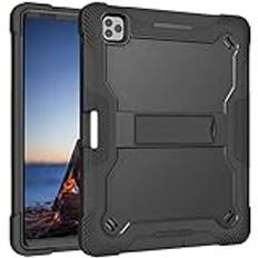 Tablett PC väska, fodral Kompatibel med iPad Pro 12.9 5th Generation 2021 / iPad Pro 12.9 Inch 4th Gen 2020 / iPad Pro 12.9" 3rd Gen 2018 Skyddsfodral Robust Slitstarkt ställ Stötsäkert skyddsfodral L