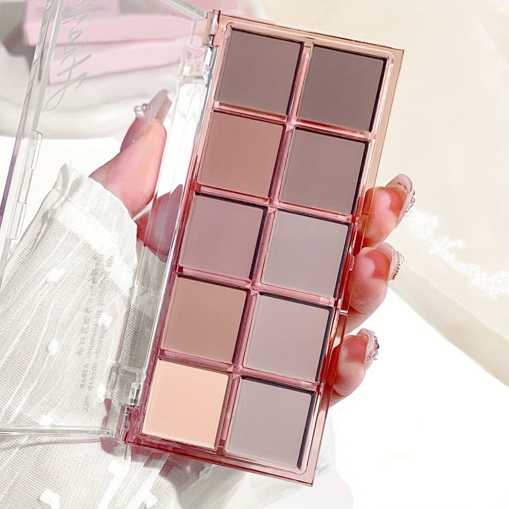 TEMU Eyeshadow Collection Featuring 18 Shades, Including Matte And Shimmering Glitter Options In Brown, Golden, Nude, Purple, And Silvery, Ideal For Festival Makeup And Easy To Carry