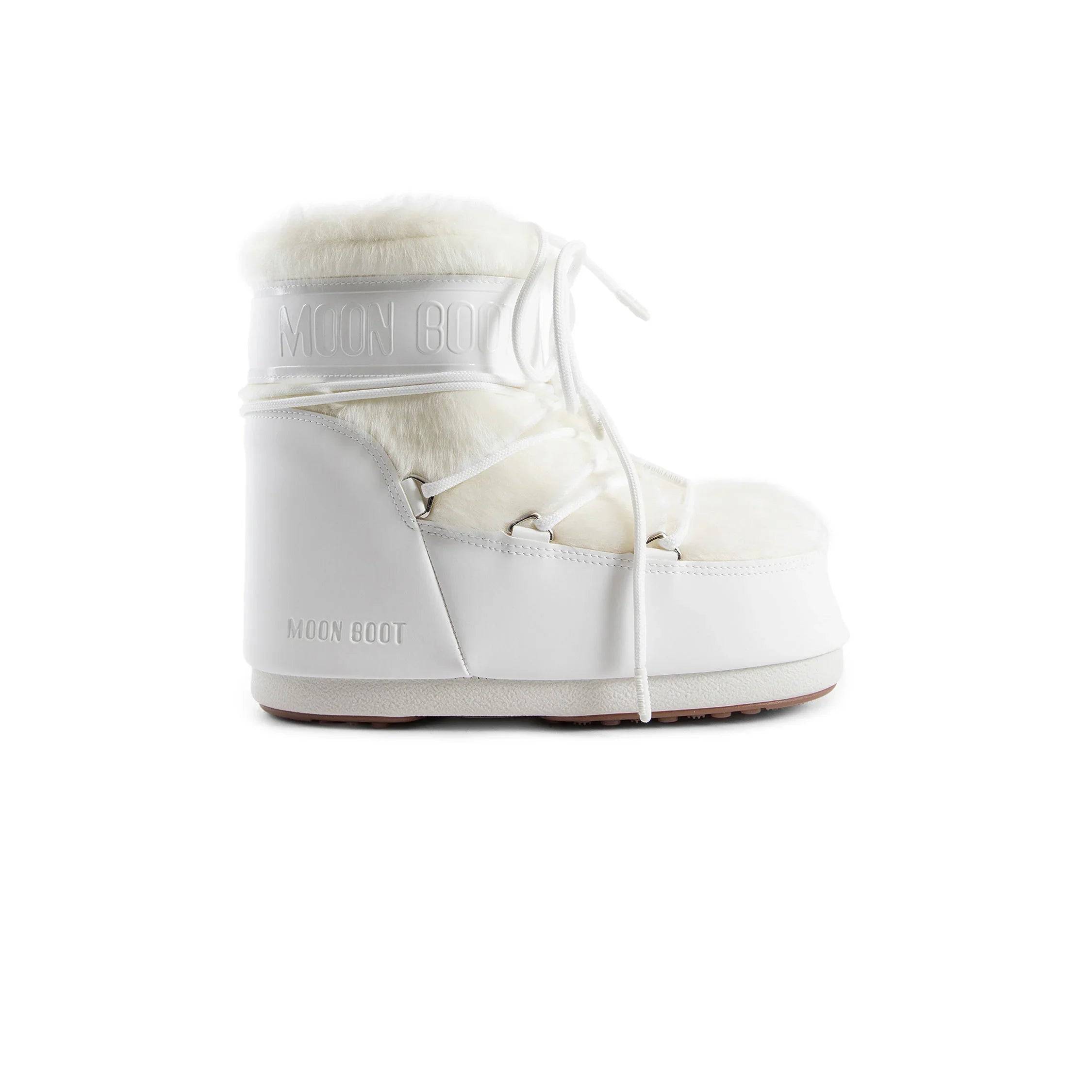 icon low faux-fur boots - white - 39-41