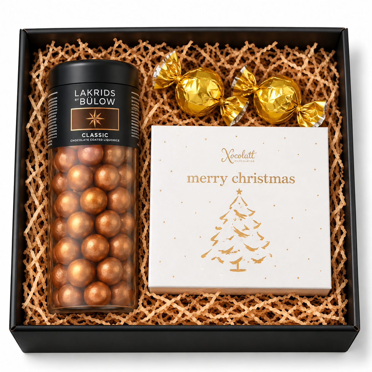 Lækker juleforkælelse med lakrids, karamel og chokolade.