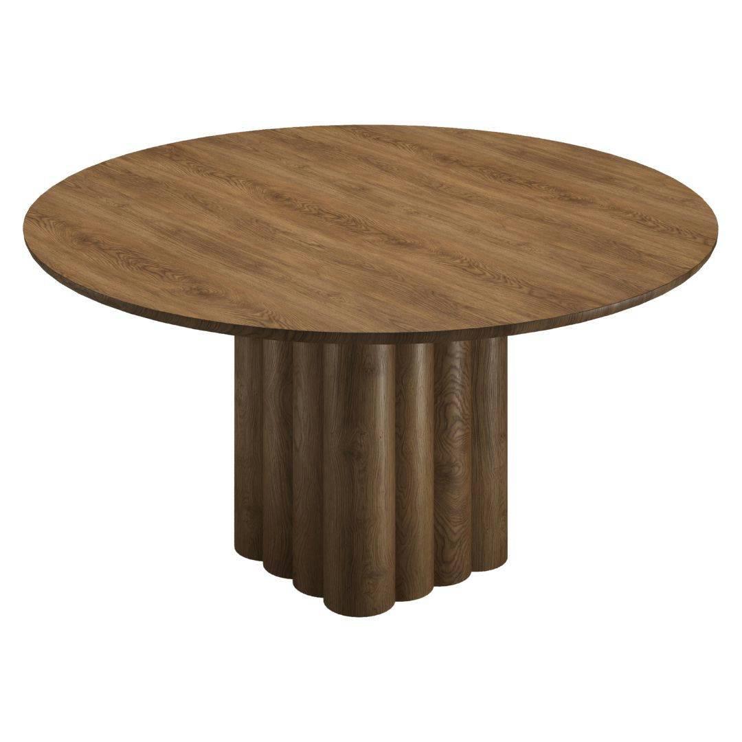 dk3 Plush Table Round Matbord Walnut Oil 150x74